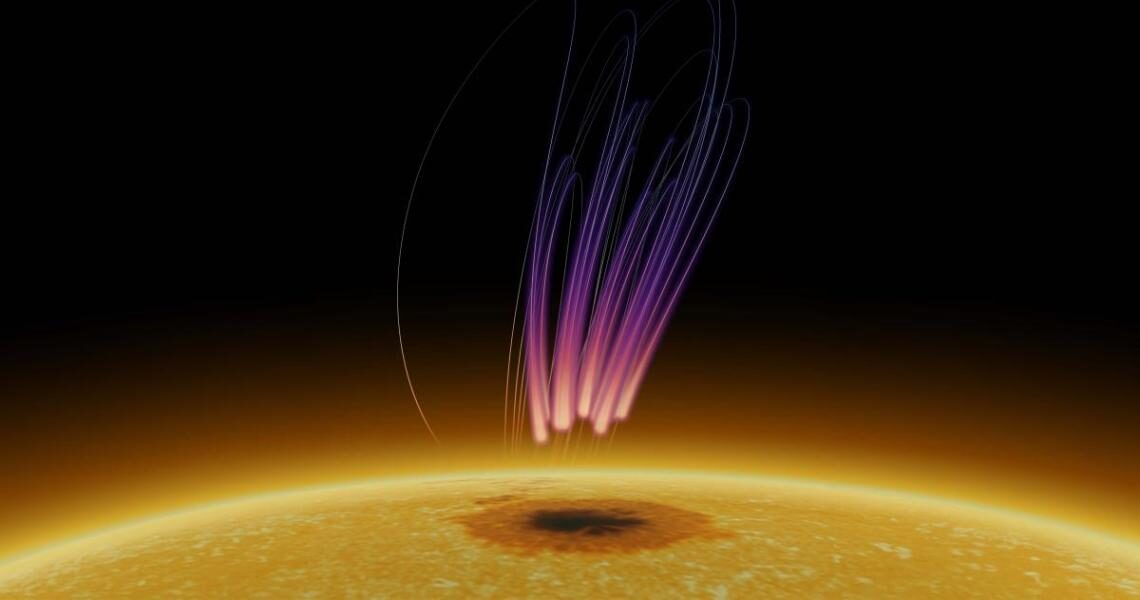 radio emissions above a sunspot