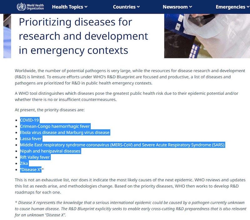 prioritizing diseases