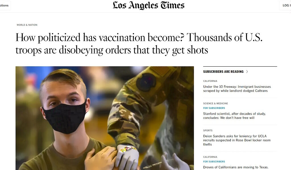 soldiers refuse covid vaccine