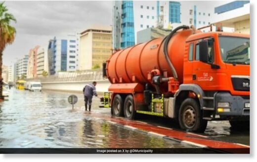 People across Dubai shared visuals of the heavy rainfall on social media.