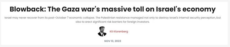 Click to enlarge headline klarenberg gaza op ed the cradle