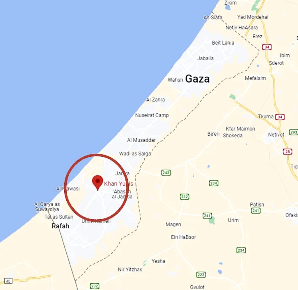 Click to enlarge map gaza khan yunis