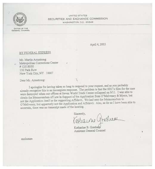 Letter from Securities