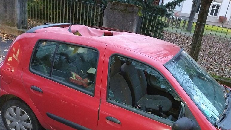 meteorite impact strasbourg car