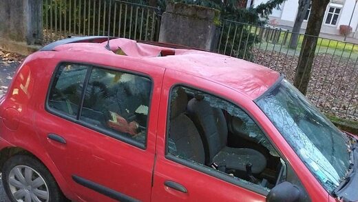 meteorite impact strasbourg car