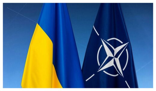 Ukraine + NATO Flag