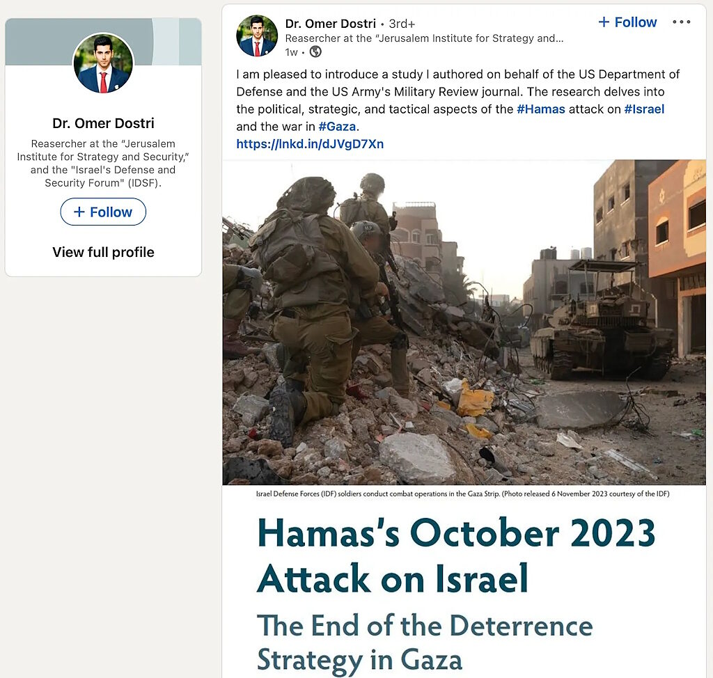 Click to enlarge dostri pentagon analysis hamas attack