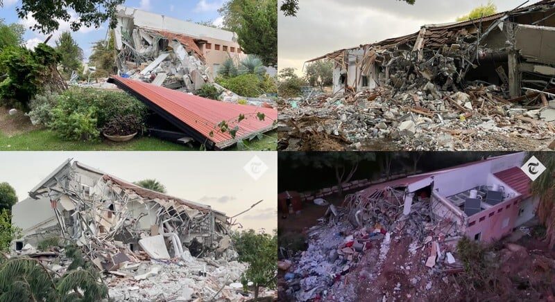 Click to enlarge Kibbutz Be’eri hamas israel tanks shelling