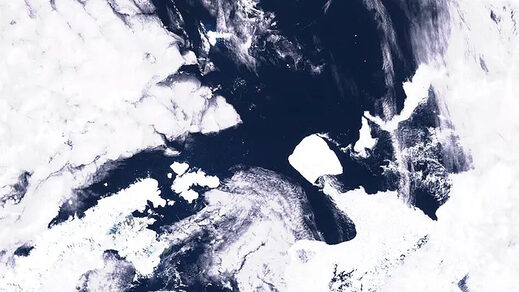 Click to enlarge world's largest iceberg A23a