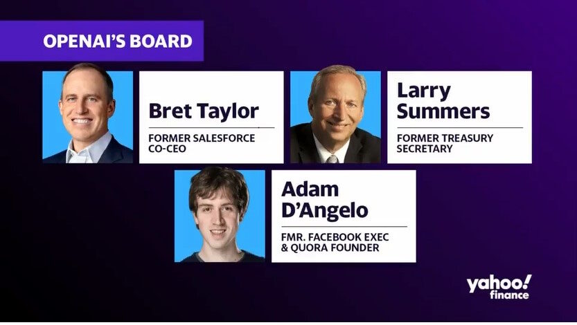 Click to enlarge OpenAI new board of directors