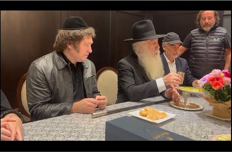 Click to enlarge argentian milei rabbi loyalty israle