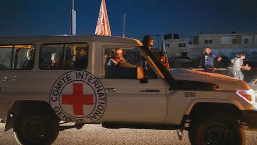 Click to enlarge red cross crescent hoste release hamas gaza israel