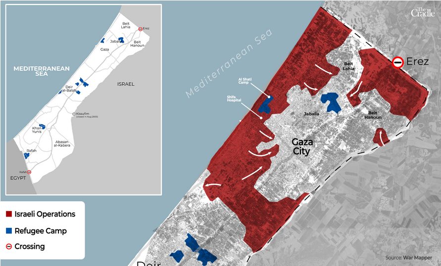 map gaza