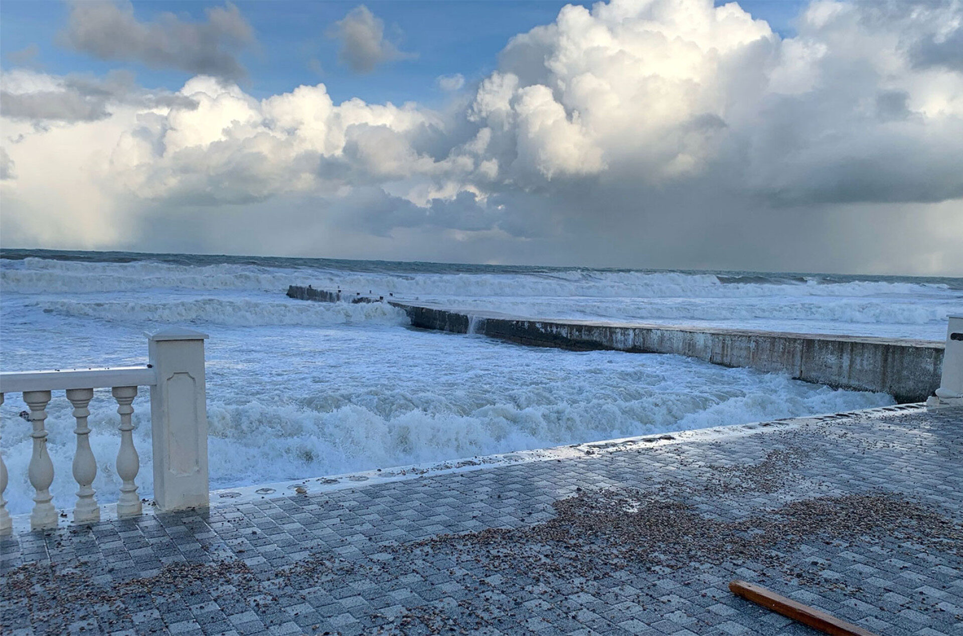 Victory Park in Sevastopol after the storm.