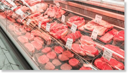 meat at supermarket