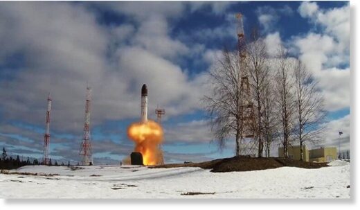 Click to enlarge RUSSIA SARMAT ICBM TEST