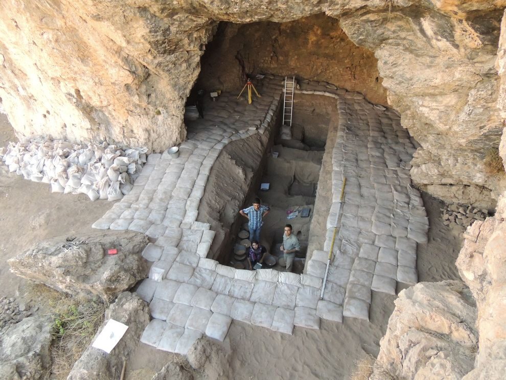 Excavation site in the southern Zagros Mountains, Iran.