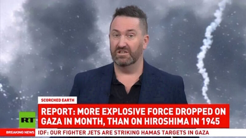 rt report bombs dropped gaza hiroshima