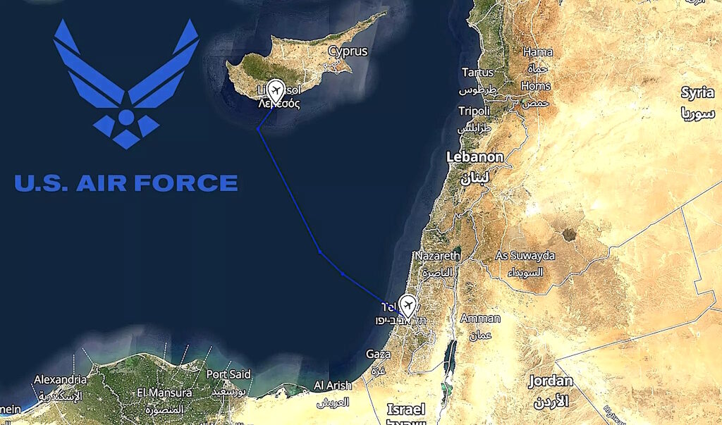 Click to enlarge u.s. flights cyprus israel arms spying