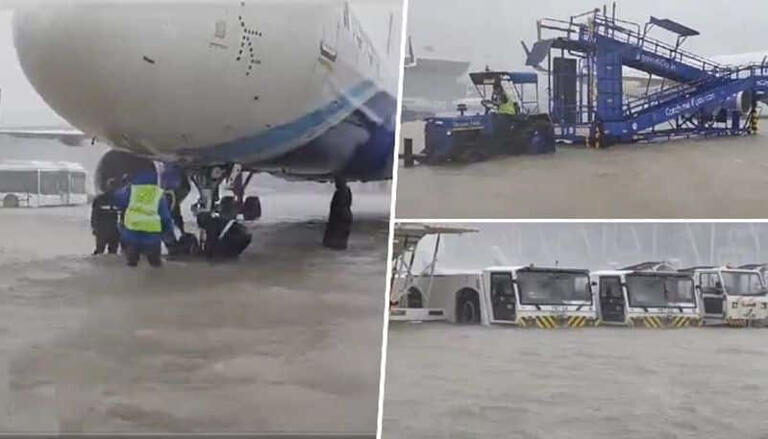 flooded Chennai airport