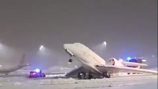 private jet frozen munich airport runway climate satire change conference
