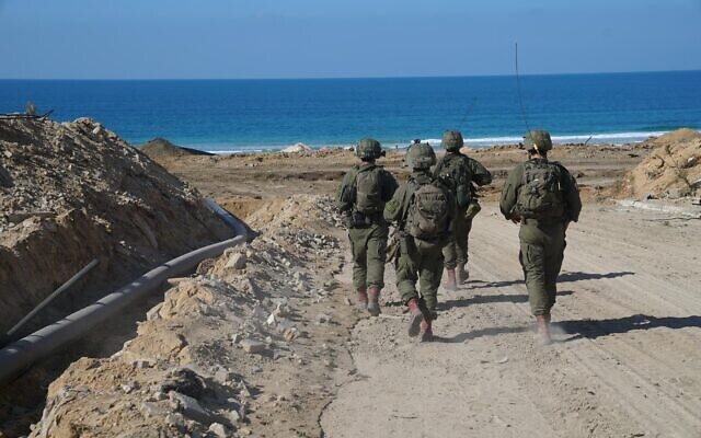 Click to enlarge idf gaza beach pumps seawater hamas tunnels