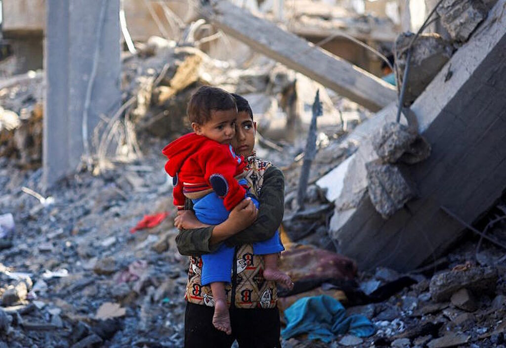gaza refugee children rafah safe zone IDF bombing