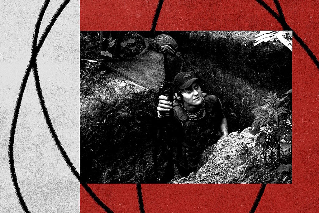 Click to enlarge Ukrainian soldier Zaporizhzhia trench