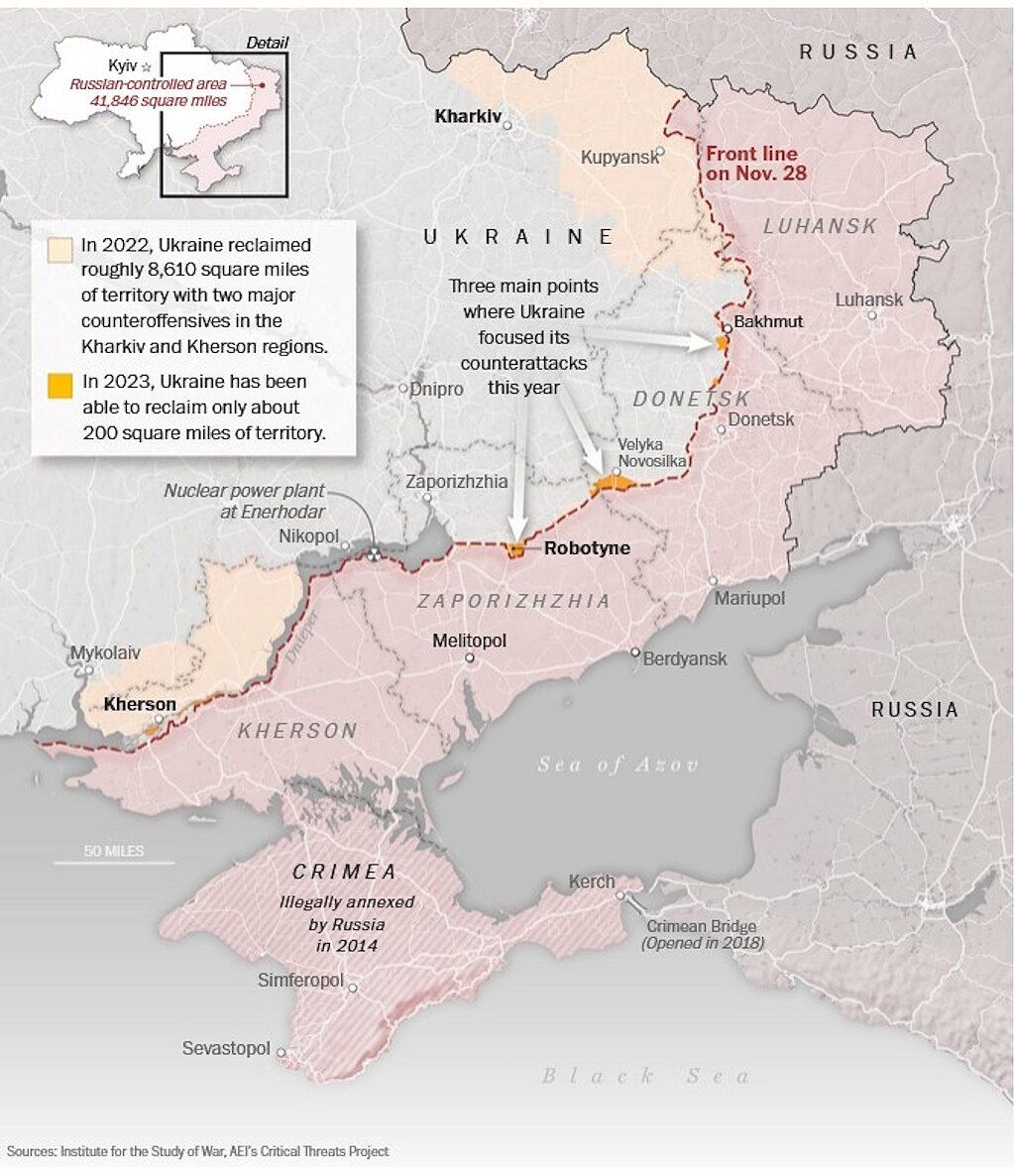 ukraine russia frontlines map war