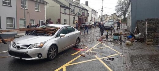 Tornado causes serious damage in Leitrim Village, Ireland