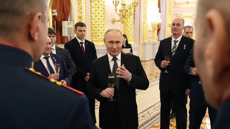 President Vladimir Putin in Moscow, Russia on December 8, 2023.