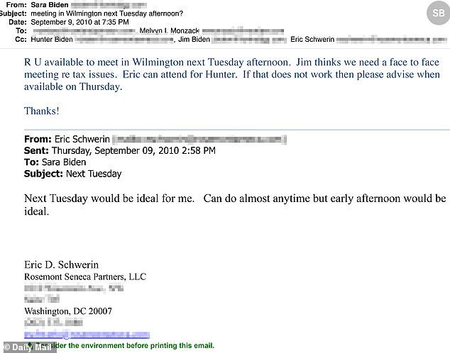 Click to enlarge monzack sara biden schwerin money laundering bribes joe hunter