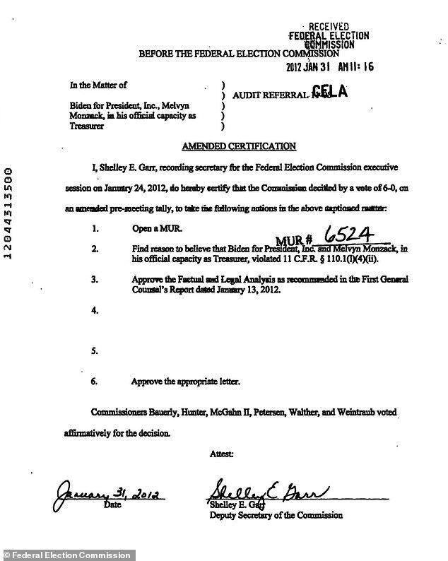 Click to enlarge monzack investigation joe biden lawyer violations campaign finance