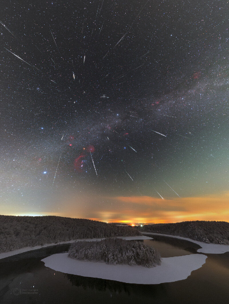 Above: Geminids over the Czech Republic in 2018.