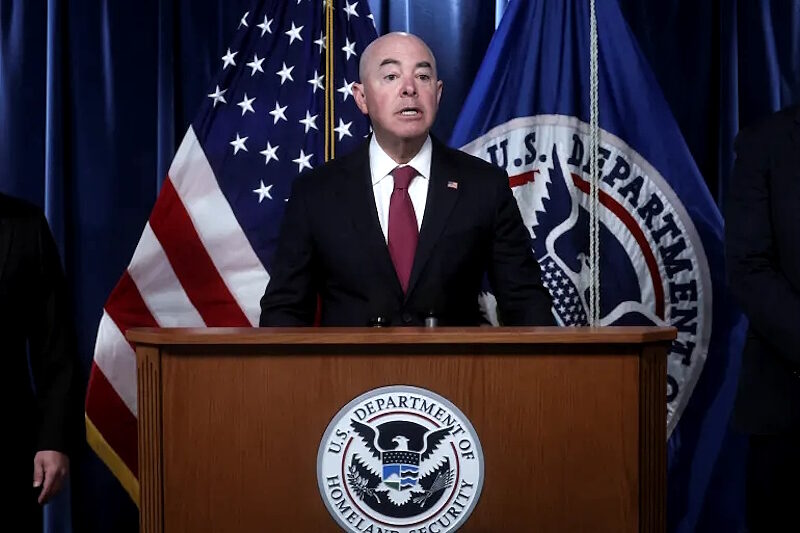 Click to enlarge Department of Homeland Security Secretary Alejandro Mayorkas
