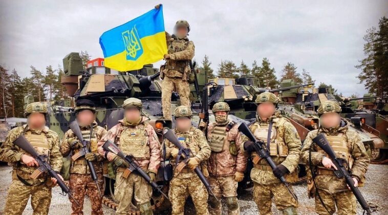 47th Brigade Personnel with Bradley Fighting Vehicles in March