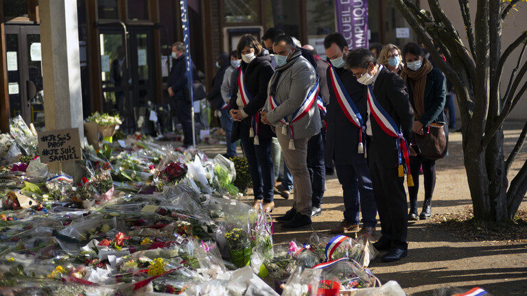 Click to enlarge Samuel Paty was murdered, October 18, 2020, Conflans-Sainte-Honorine, France