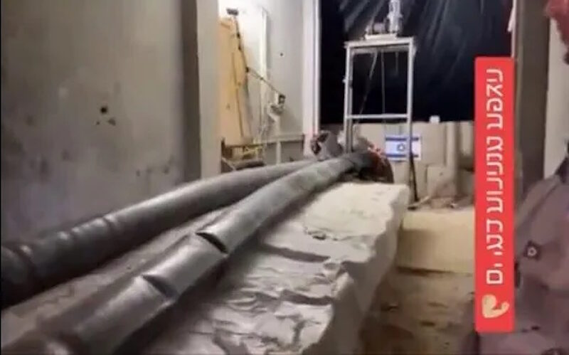 israel flood hamas gaza tunnels