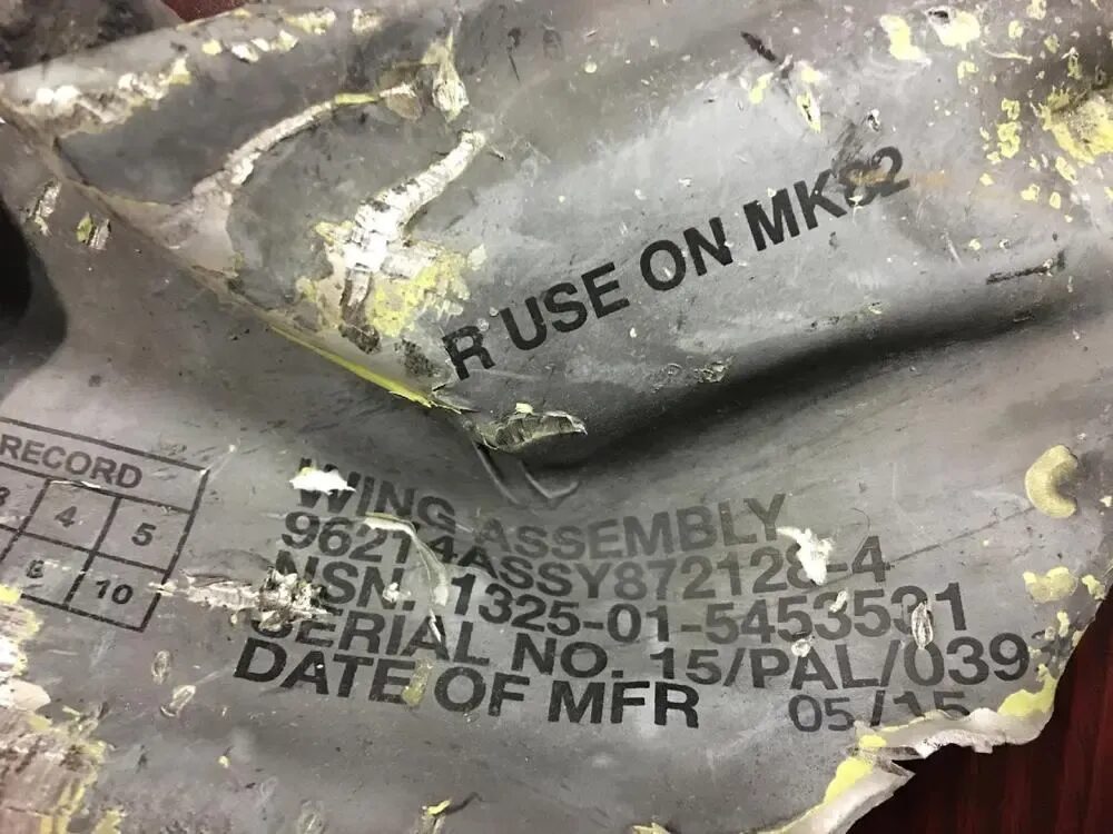 Click to enlarge US bomb fragment