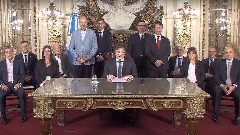 Click to enlarge President Javier Milei