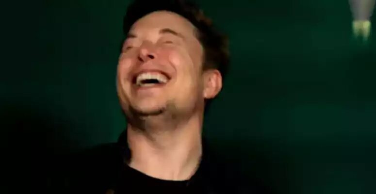 elon musk laugh
