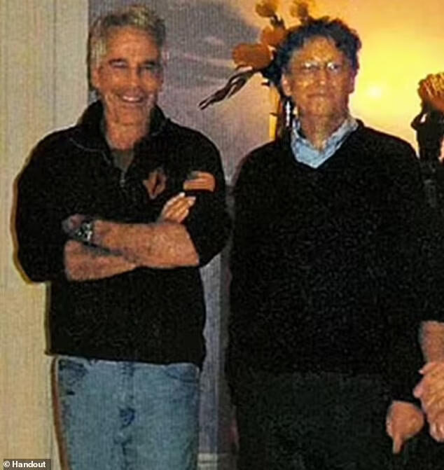 Click to enlarge Esptein and Gates pictured together at the pedophile financier's home in Manhattan in 2011
