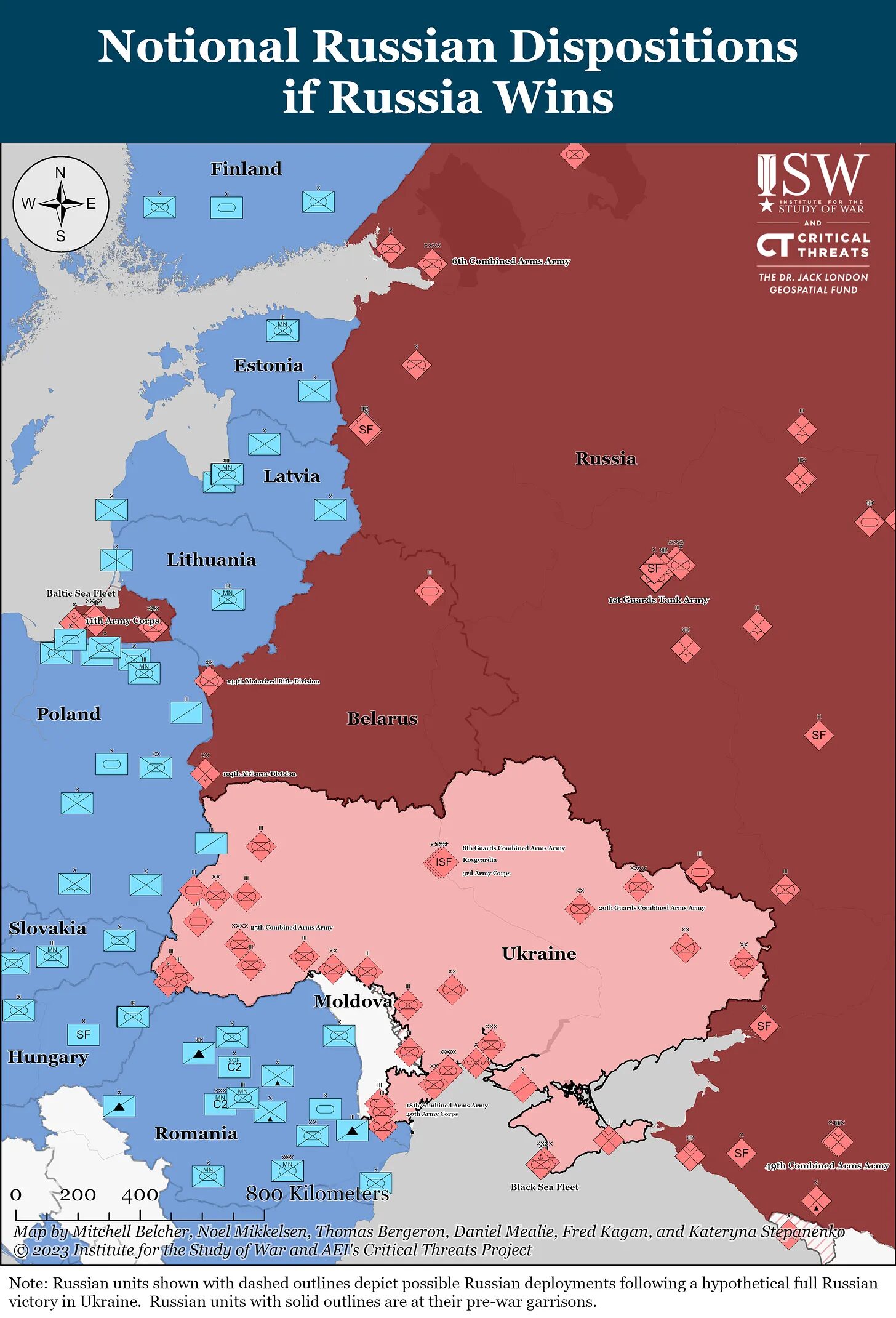 Click to enlarge If Russia wins - Russian dispositions - ISW