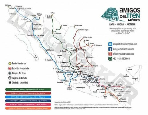 ngos migrants train routes mexico
