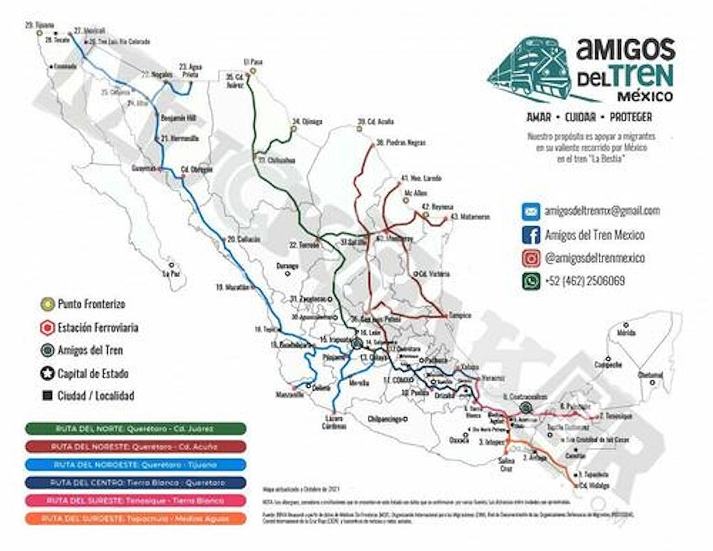 ngos migrants train routes mexico