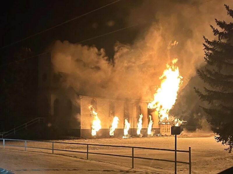 Click to enlarge church fire