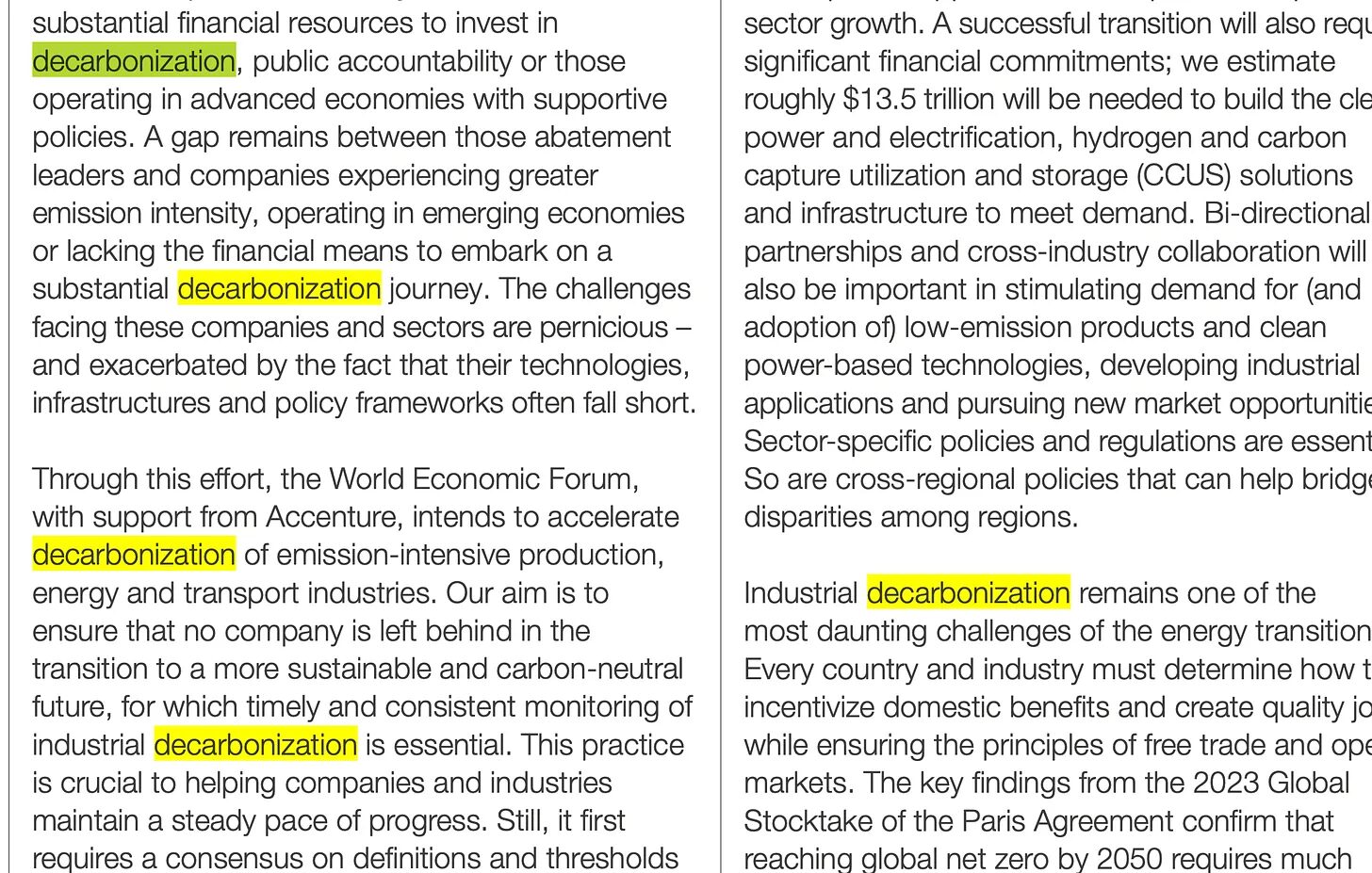 decarbonization
