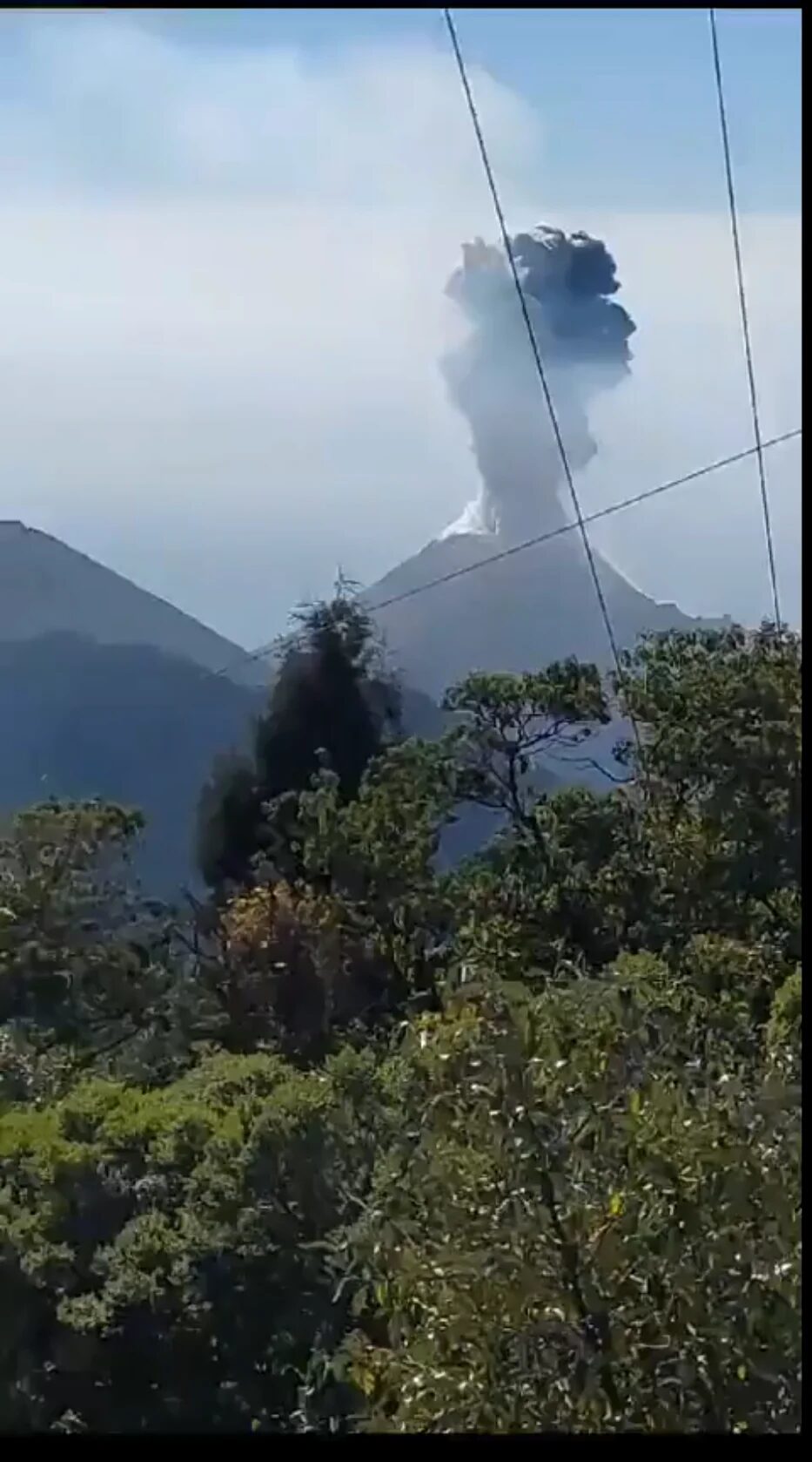 Eruption of Santa Maria volcano, Guatemala. December 28, 2023.