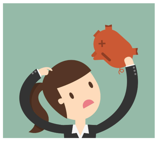 Click to enlarge Empty Piggy Bank