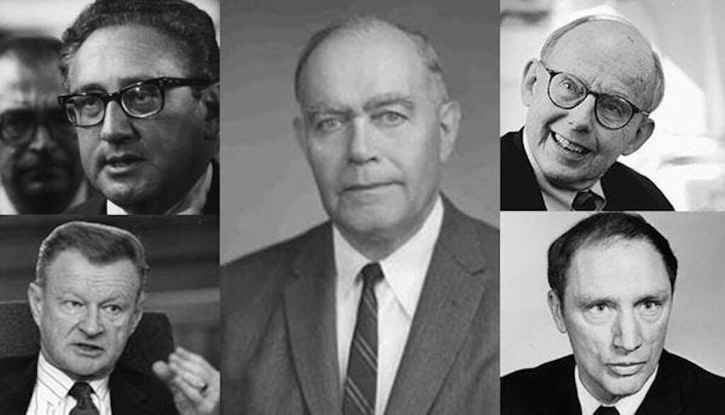 Click to enlarge William Yandall Elliot Kissinger brzezinski huntigong trudeau rhodes scholars cfr